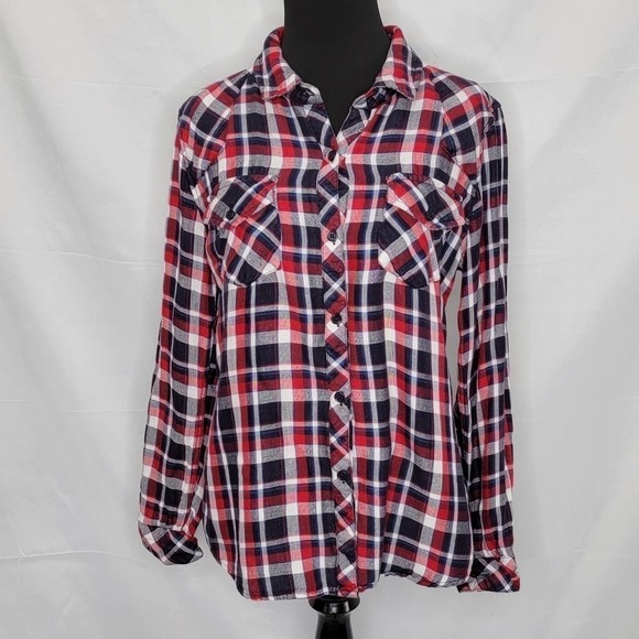 RAILS Long Sleeve Button Up Plaid Collared Blouse - Picture 3 of 11